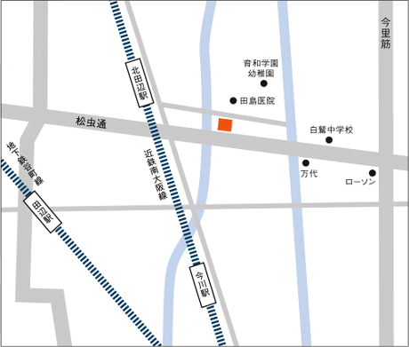 大阪事務所の地図